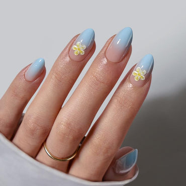 Garden Party Almond Nails