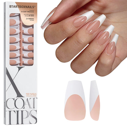 XCOATTIPS® French - Long Ballerina White Tips