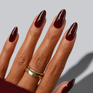 Coffee Desire Medium Almond Nails