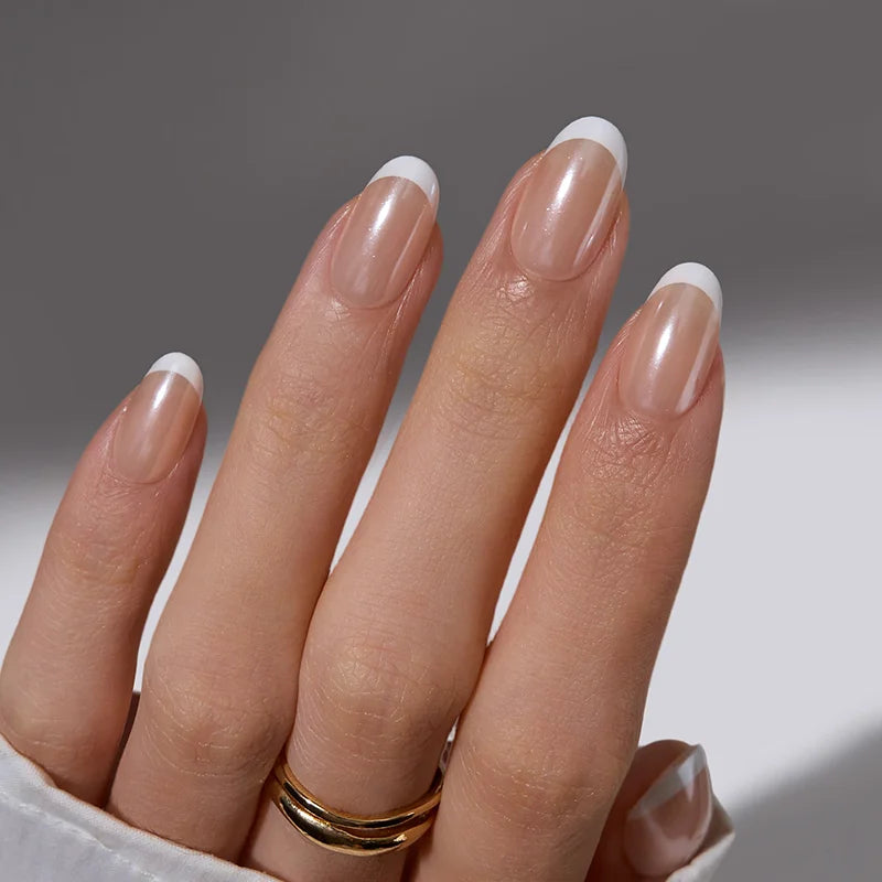 Forever French Short Round Nails