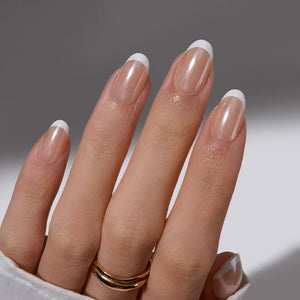 Forever French Short Round Nails
