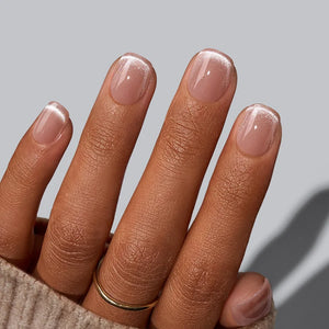 Shimmer Veil XXS Squoval Nails