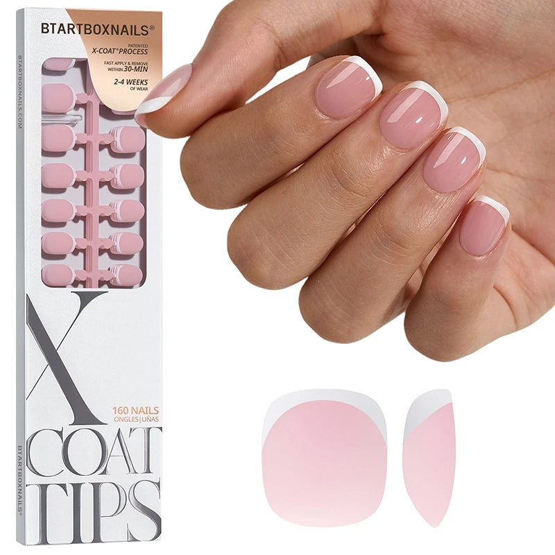 White French XXS Squoval Nails