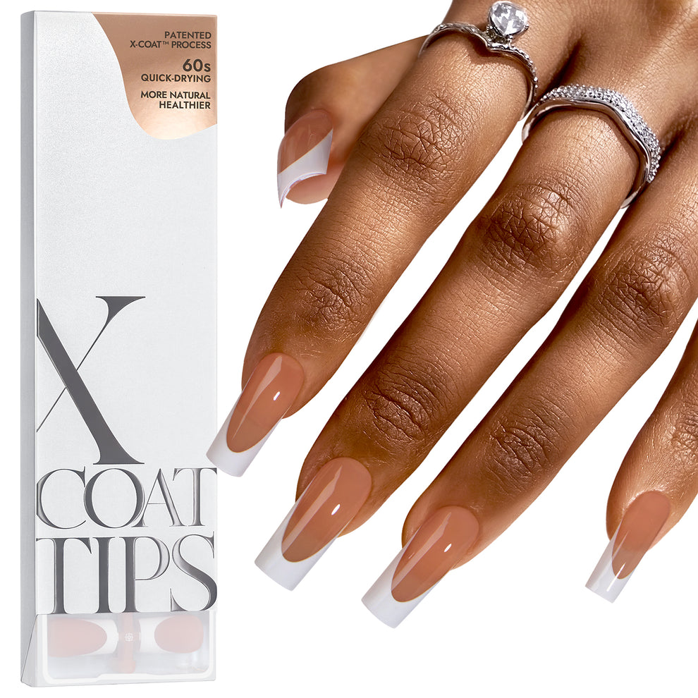 Modern French - Long Square Press-on Nails