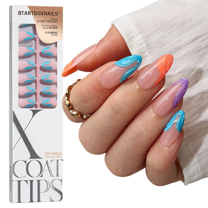 3D French Nails Medium Almond