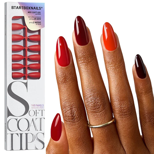 SOFTCOATTIPS™ Red Collection Five Shades Medium Almond