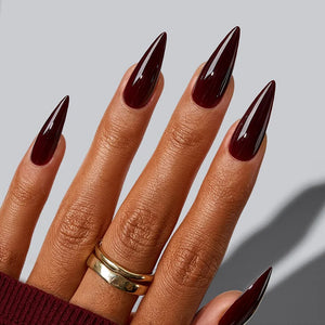 Coffee Crush Long Stiletto Nails