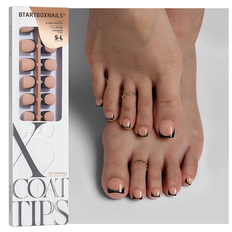 XCOATTIPS® Toe Nail Square Black Tips