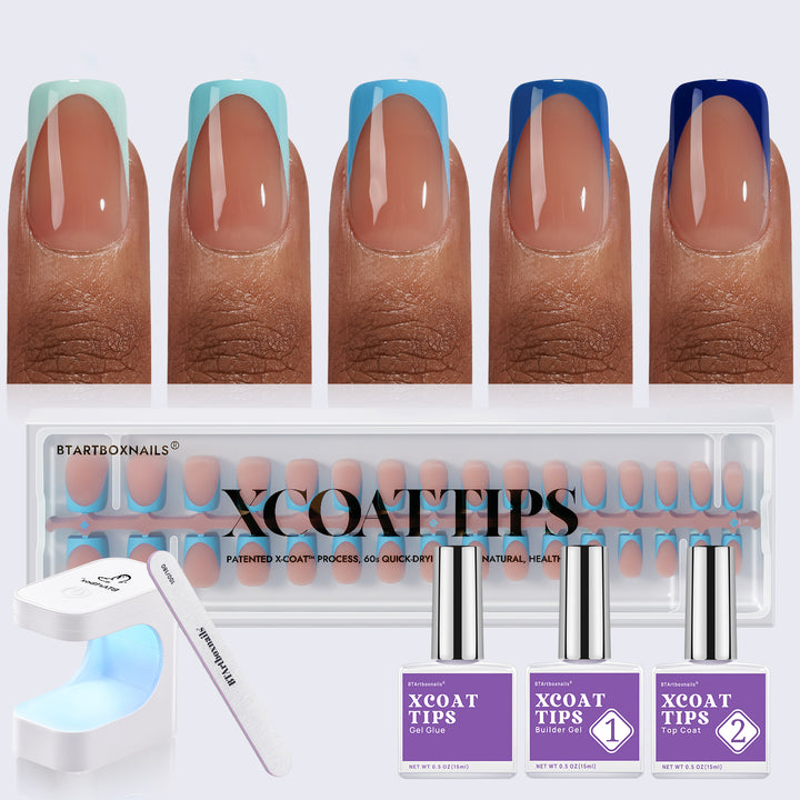 XCOATTIPS® Blue Pastel French Kit - Short Square