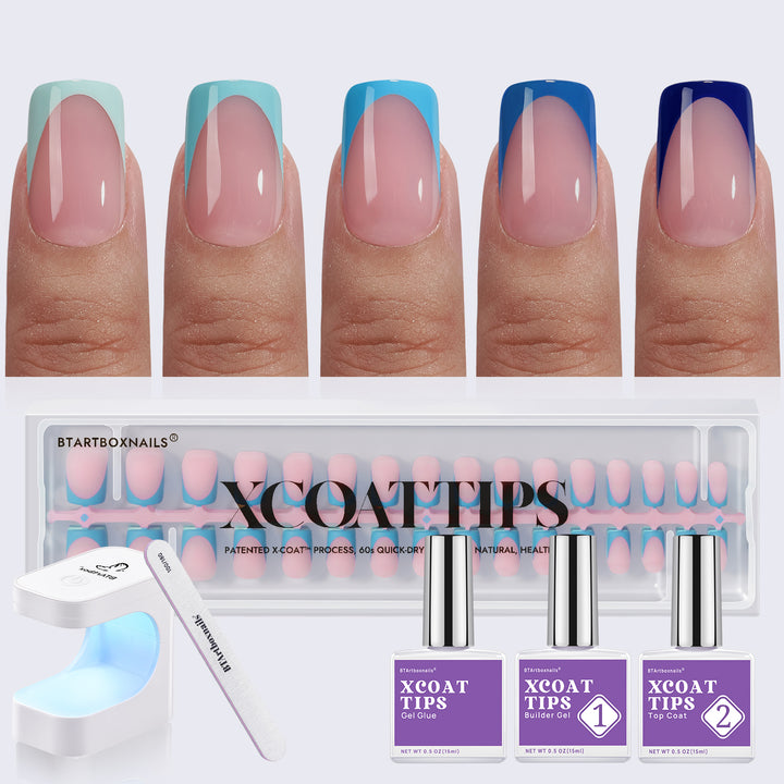 XCOATTIPS® Blue Pastel French Kit - Short Square