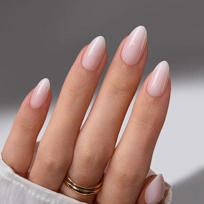Nude Icon Short Almond Nails