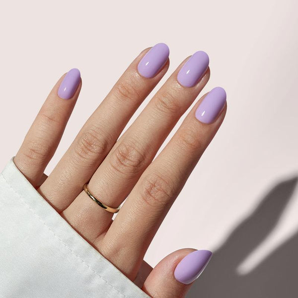 Orchid Short Oval Nails - Press On Nails