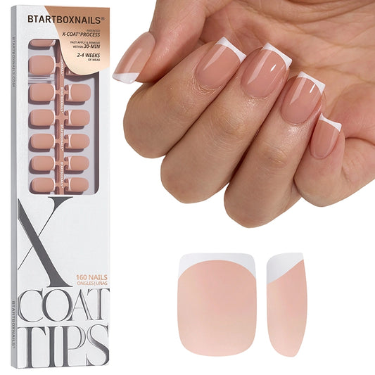 XCOATTIPS® Modern French - Extra Short Square White Tips