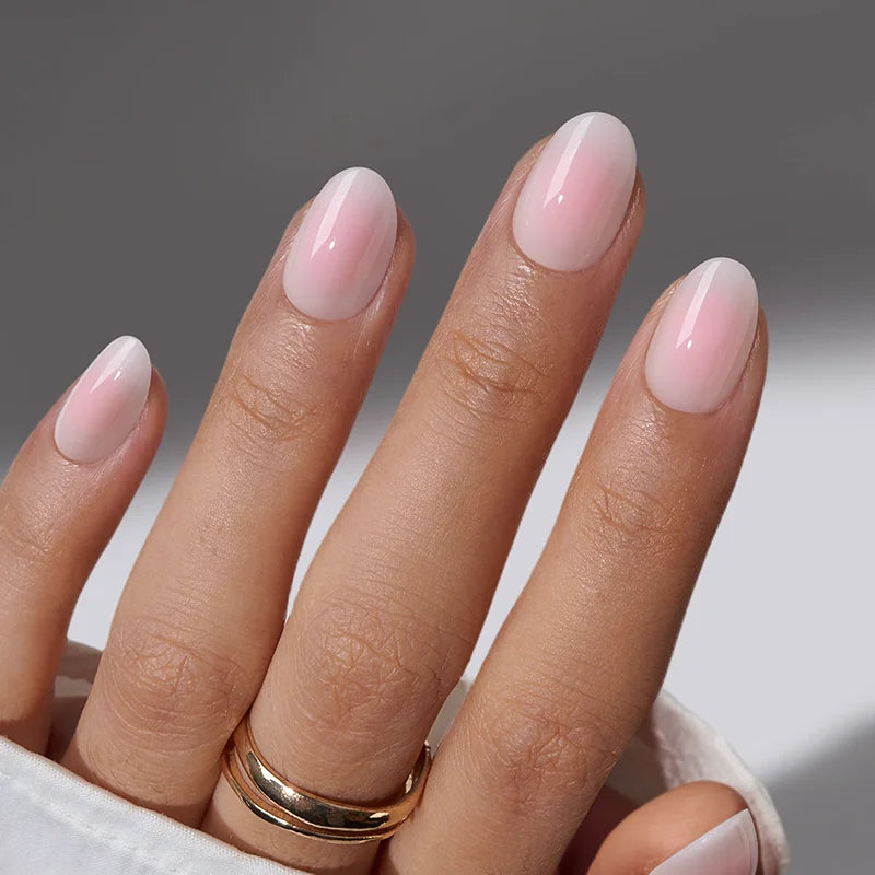 Sweet Blush Extra Short Oval Nails 