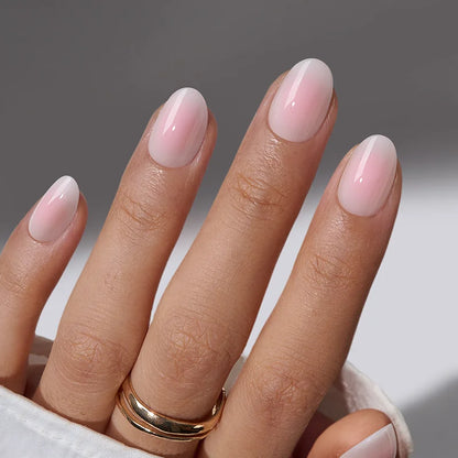 Sweet Blush Extra Short Oval Nails 