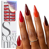 SOFTCOATTIPS™ Red Collection Five Shades Long Stiletto