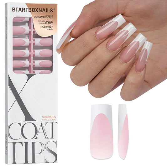 XCOATTIPS® French - Extra Lange Quadratische Weiße Tips