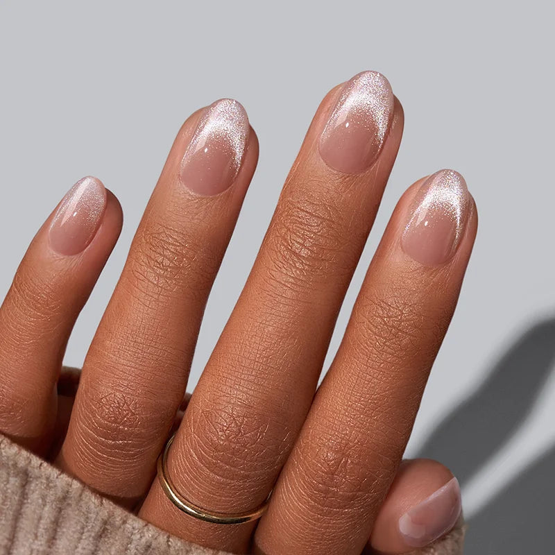 Shimmer Petal Extra Short Oval Nails