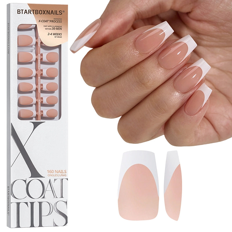 XCOATTIPS® French - Short Coffin White Tips