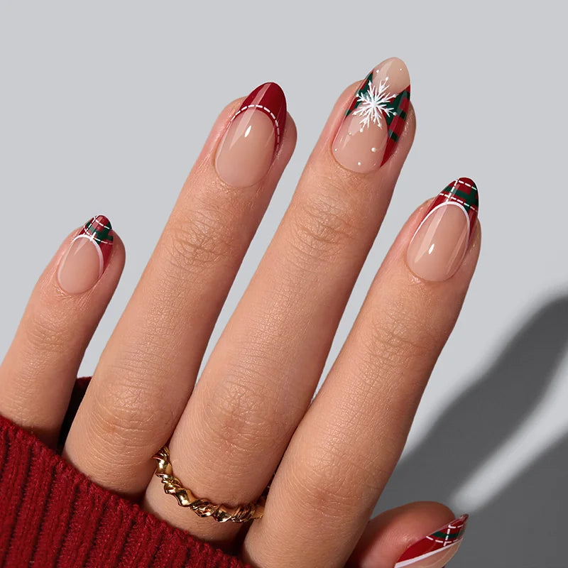 Christmas Collection Short Almond Nails
