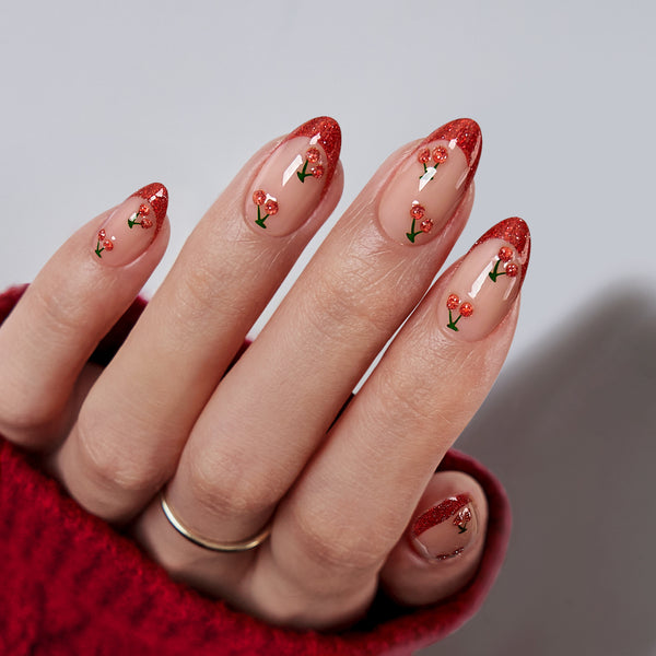 Sweet Cherry Almond Nails - Press On Nails