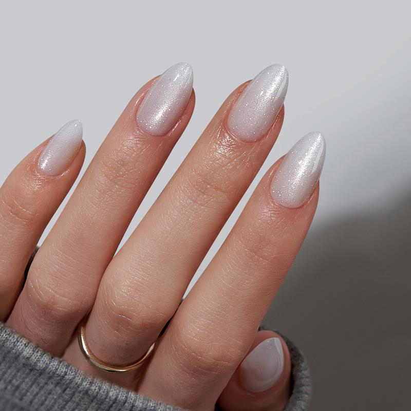 Whitecaps Almond Nails