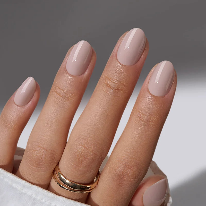 Taro Skin Extra Short Oval Nails