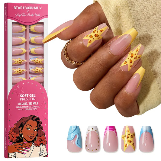 Star Bloom Ballerina Media - Unghie adesive in gel morbido