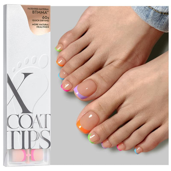 XCOATTIPS® Toe Nail - Long - Pastel French