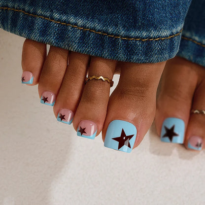 Blooming Stardust Toe Nail - Soft Gel Press On