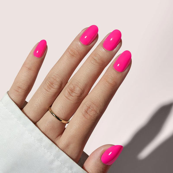 Pink Peony Oval Nails - Press On Nails