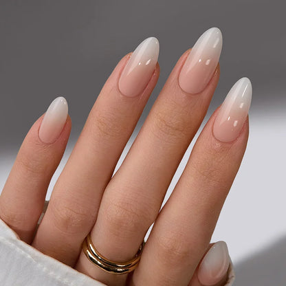 Vanilla Ombre Almond Nails - Soft Gel Press On