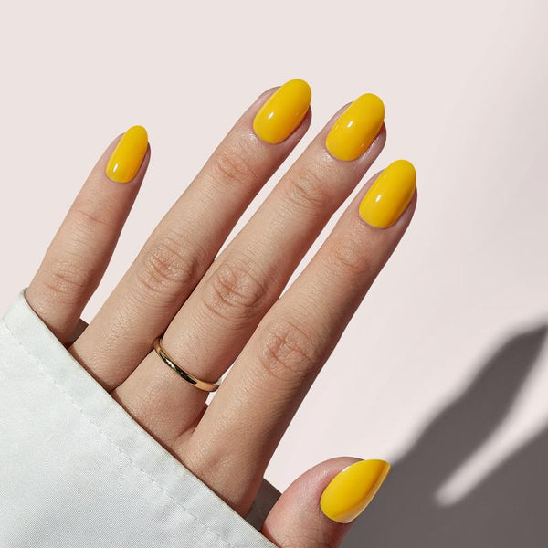 Autumn Sunshine Oval Nails - Press On Nails