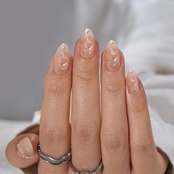 Golden Fizz Almond Nails - Press On Nails