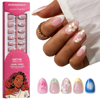 Sogni di Primavera Mandorla Corta - Unghie Adesive in Gel Morbido