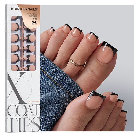 XCOATTIPS® Toe Nail - Sharp Square Black Tips