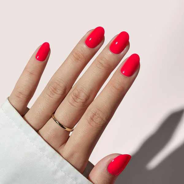 Tomato Tango Oval Nails - Press On Nails