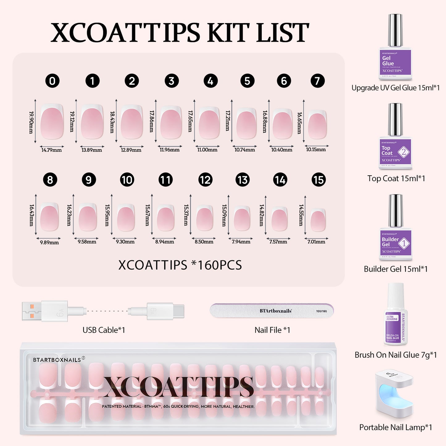 XCOATTIPS® French Kit - Short Square