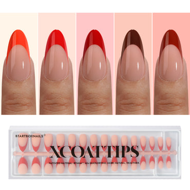 XCOATTIPS® French - Red Pastel Tips