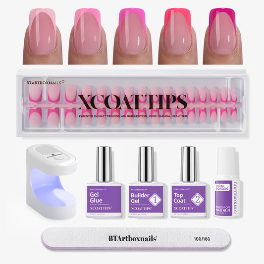 XCOATTIPS® Pink Pastel French Kit - Short Square