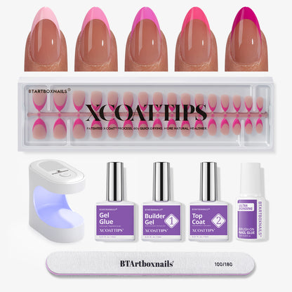 XCOATTIPS® Pink Pastel French Kit - Almond