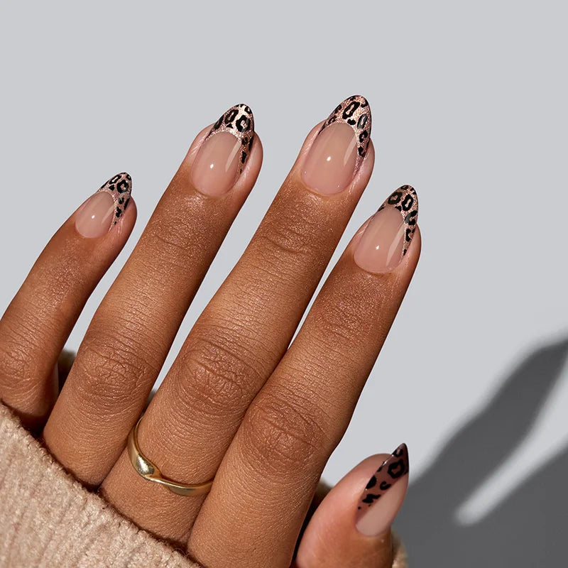 Wild Cheetah Almond Nails - XCOATPRESS