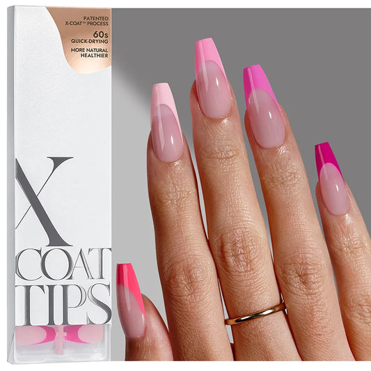 XCOATTIPS® French - Long Ballerina Pink Pastel Tips
