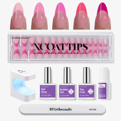 XCOATTIPS® Pink Pastel French Kit - Almond