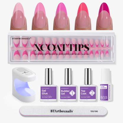 XCOATTIPS® Pink Pastel French Kit - Almond