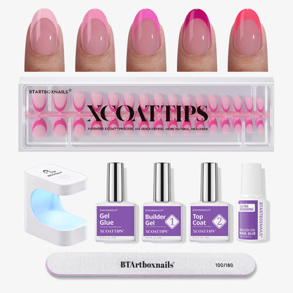 XCOATTIPS® Pink Pastel French Kit - Almond