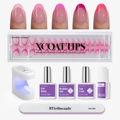 XCOATTIPS® Pink Pastel French Kit - Almond