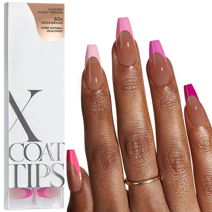 XCOATTIPS® French - Long Ballerina Pink Pastel Tips