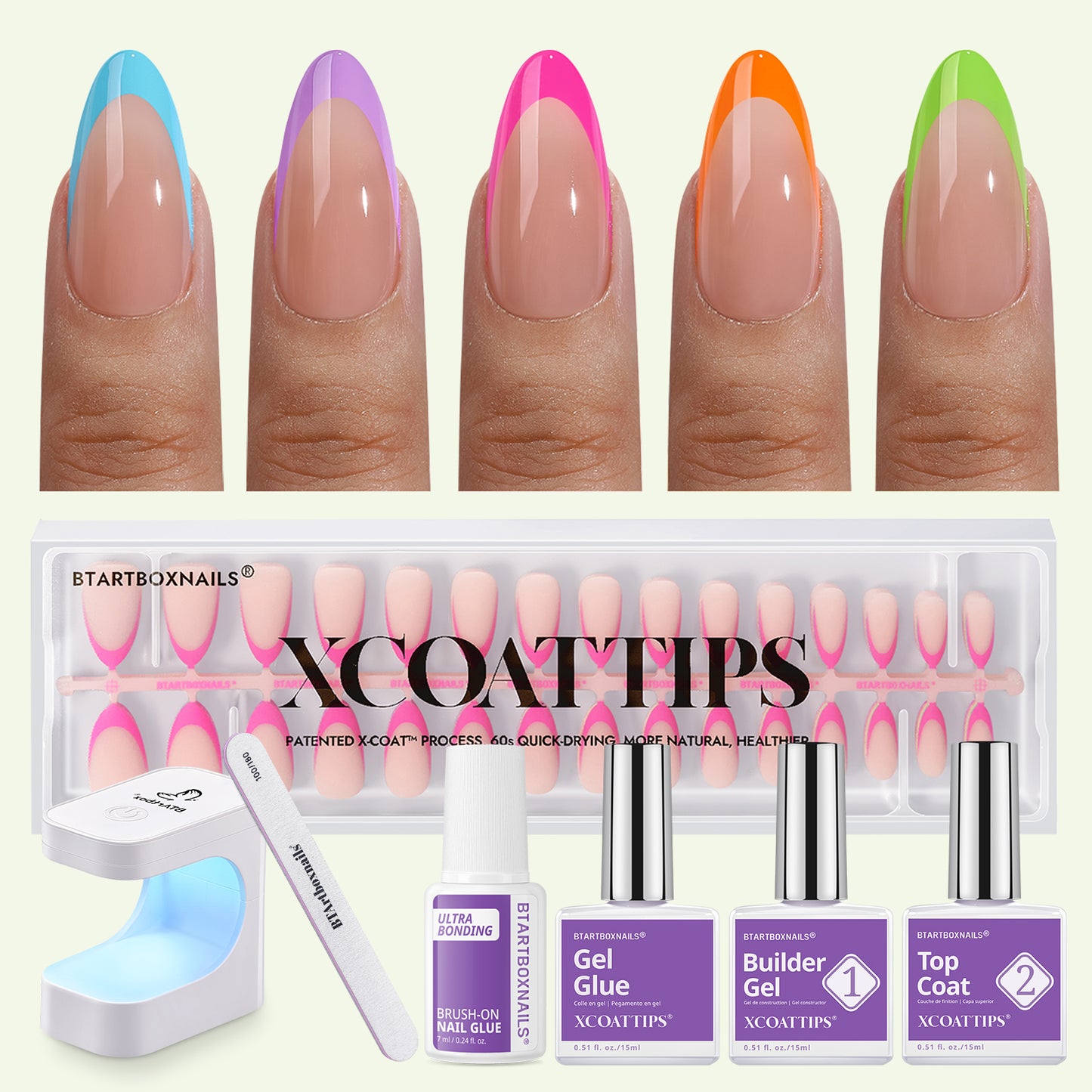 XCOATTIPS® Brighter Pastel French Kit - Almond