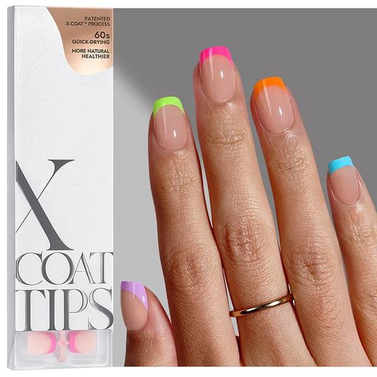 XCOATTIPS® French - Extra Short Square Brighter Pastel Tips